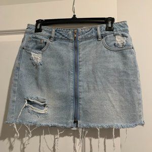 PacSun Zip Up Denim Skirt